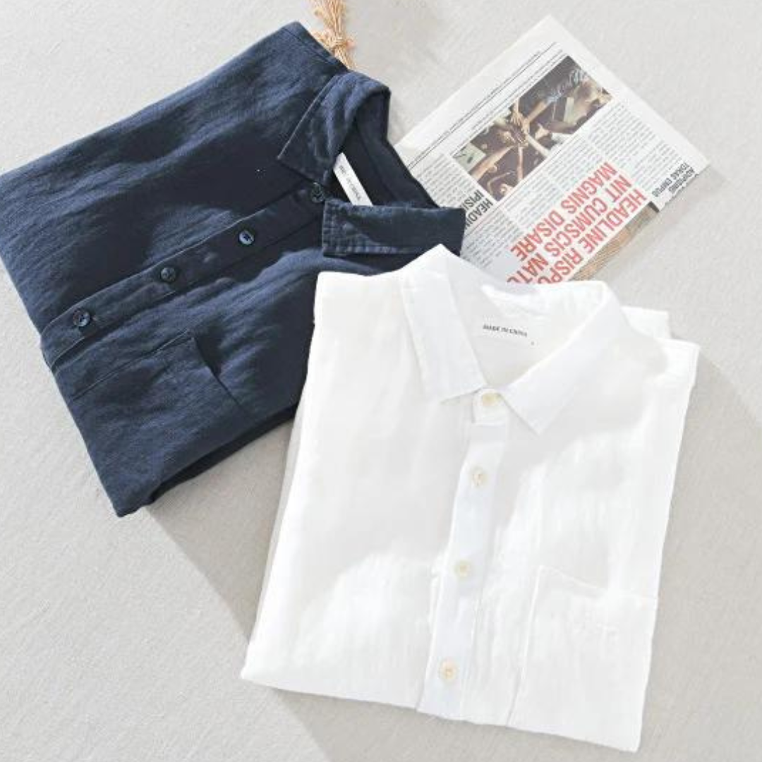 Chemise en lin homme Sorrento avec col classique 6