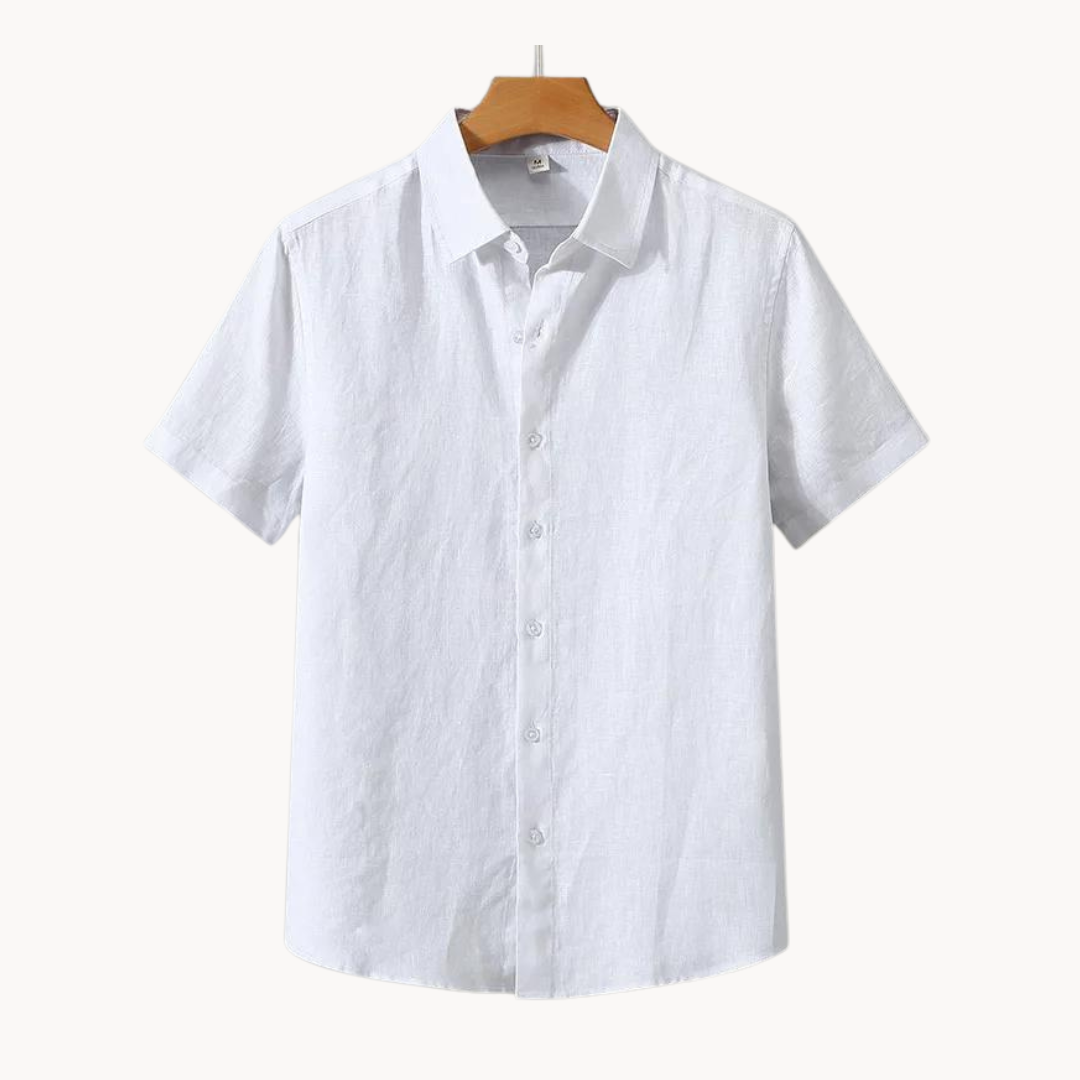 Chemise en lin homme à manches courtes, légère et décontractée 11