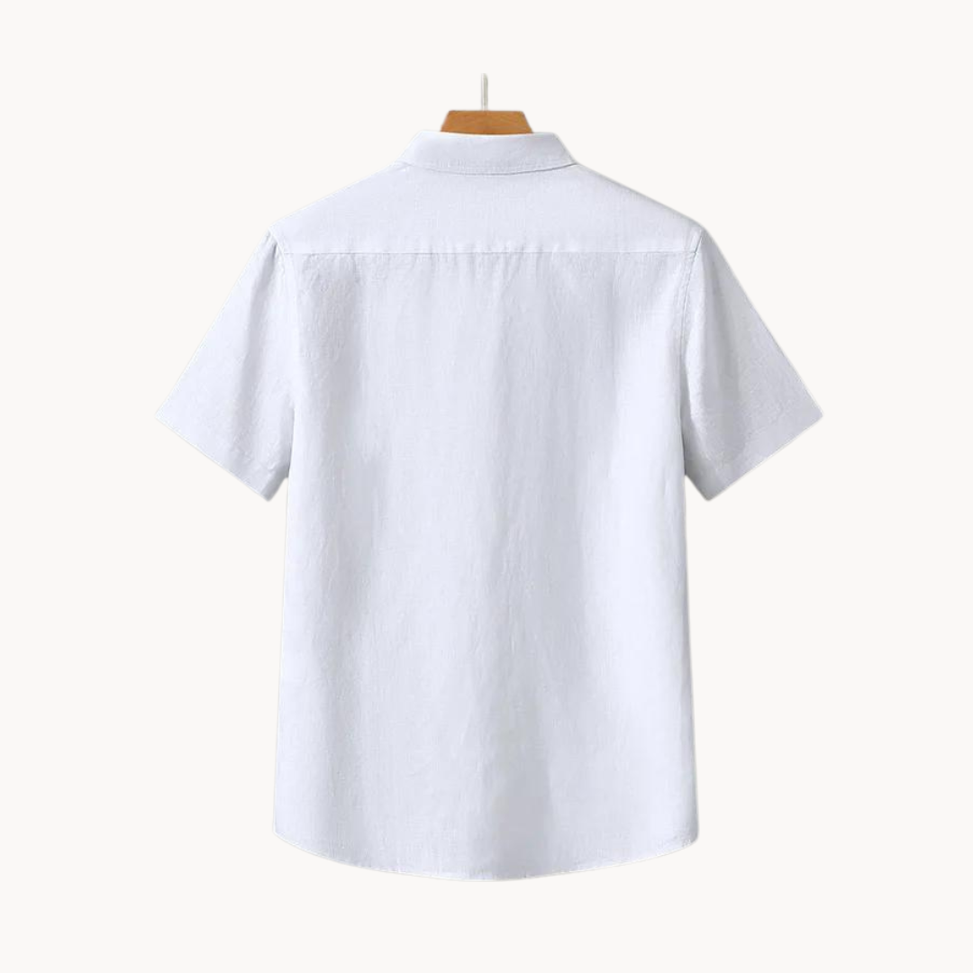Chemise en lin homme à manches courtes, légère et décontractée 5