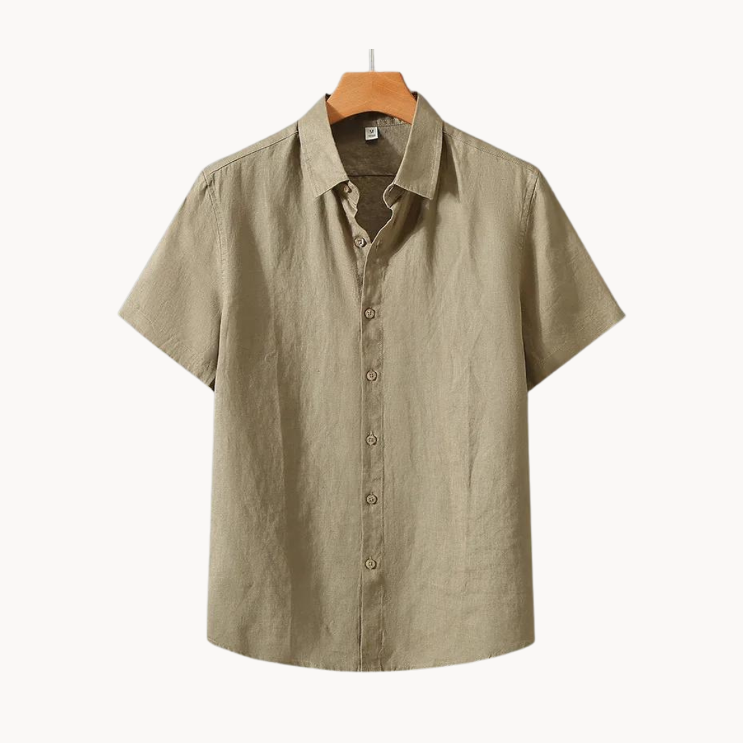Chemise en lin homme à manches courtes, légère et décontractée 6