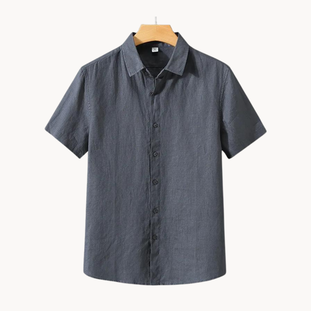 Chemise en lin homme à manches courtes, légère et décontractée 7
