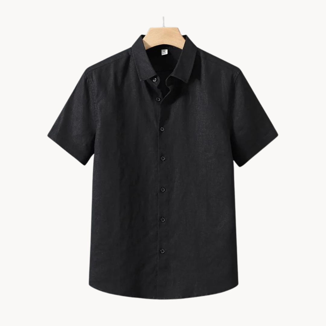 Chemise en lin homme à manches courtes, légère et décontractée 8