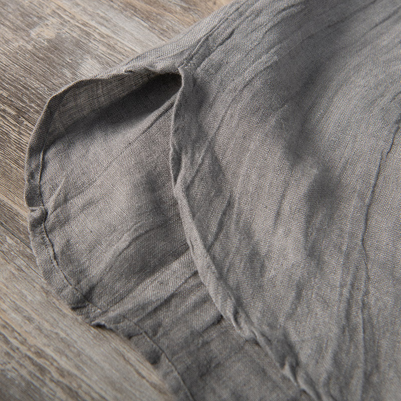Chemise en lin homme à manches courtes légère pour l'été 5