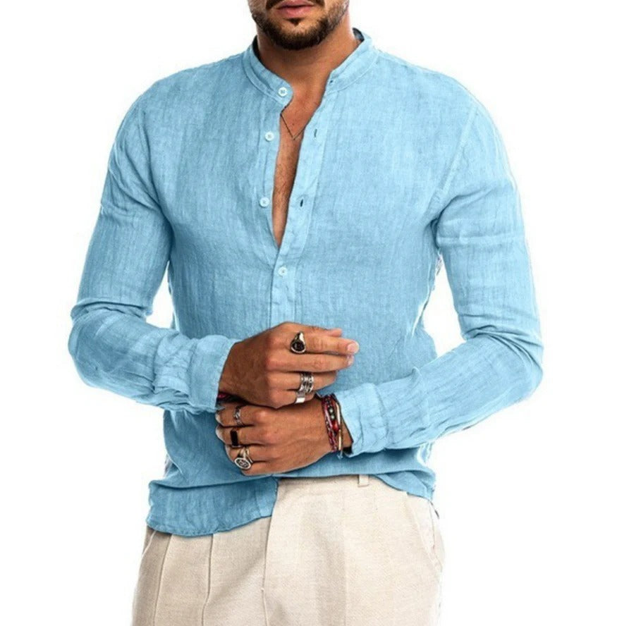 Chemise en lin homme classique élégante en 100% lin 2