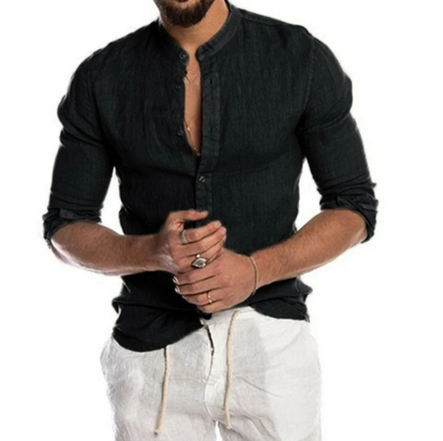 Chemise en lin homme classique élégante en 100% lin 3