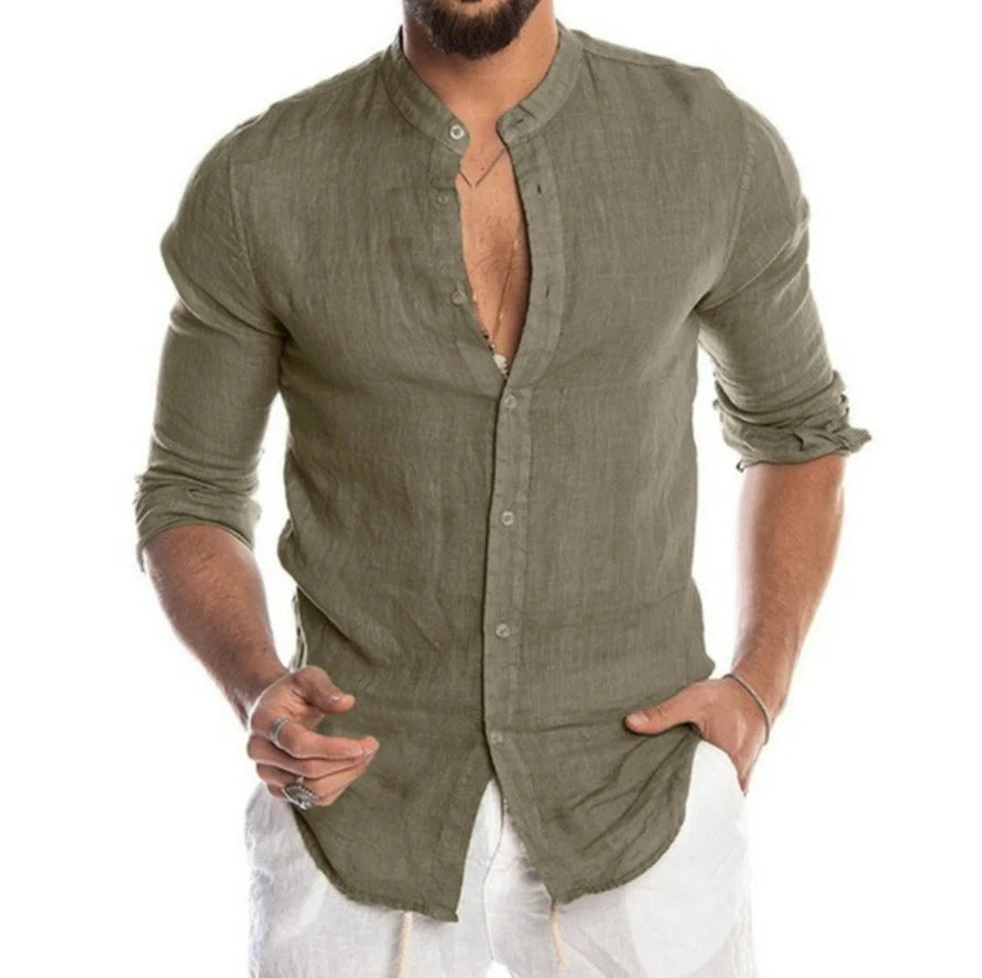 Chemise en lin homme classique élégante en 100% lin 6