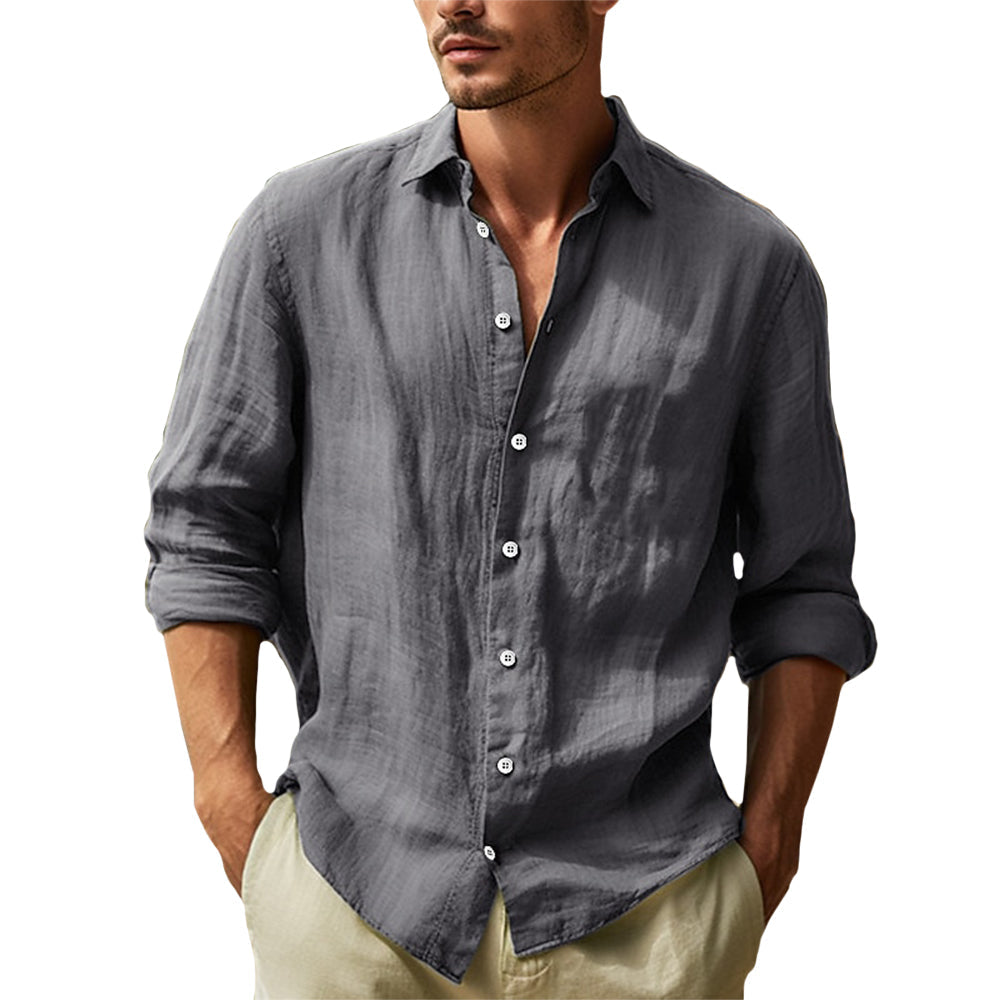 Chemise en lin homme décontractée, légère et élégante 4