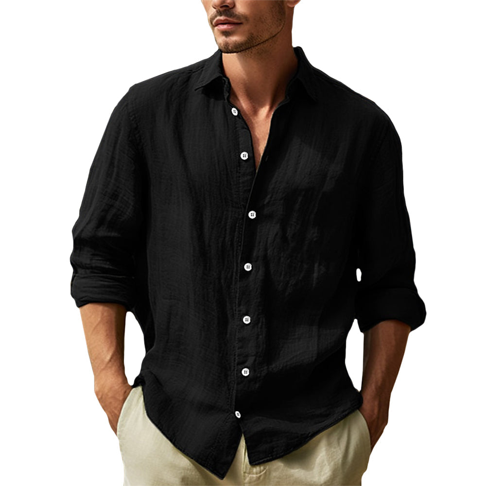 Chemise en lin homme décontractée, légère et élégante 5