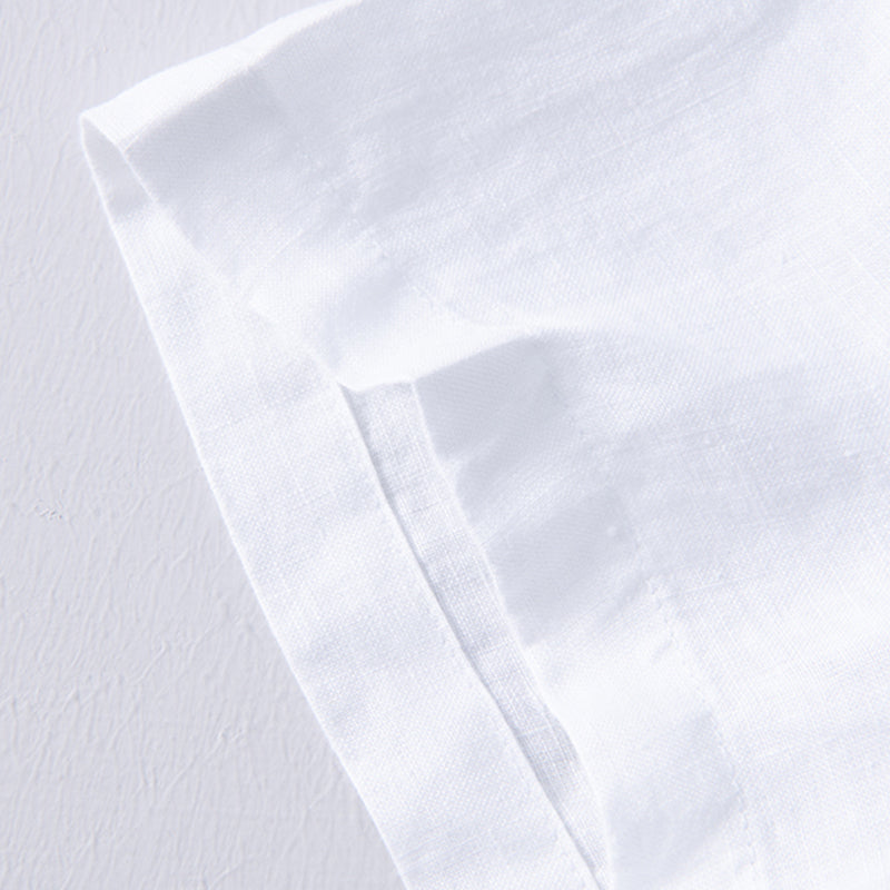 Chemise en lin homme décontractée à manches courtes 6