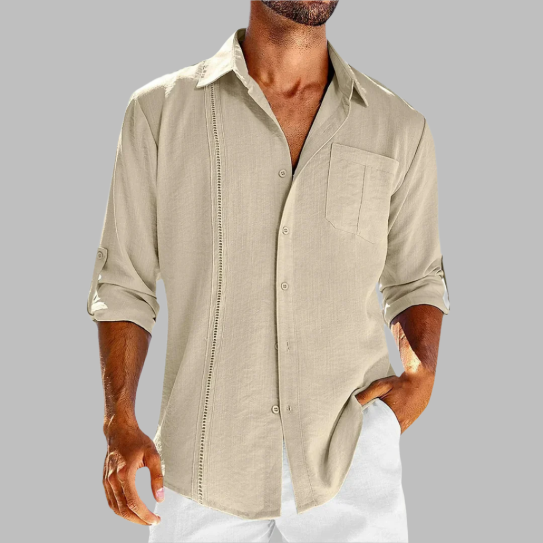 Chemise en lin homme décontractée et légère 9