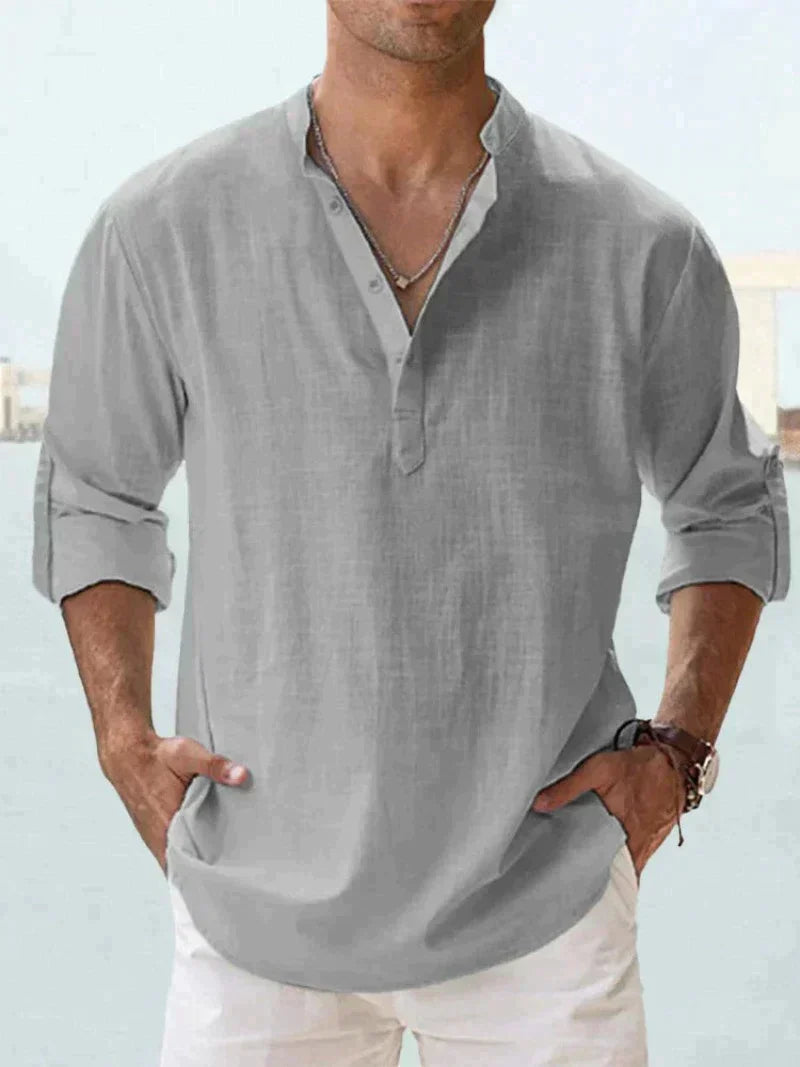 Chemise en lin homme décontractée pour un confort optimal 11