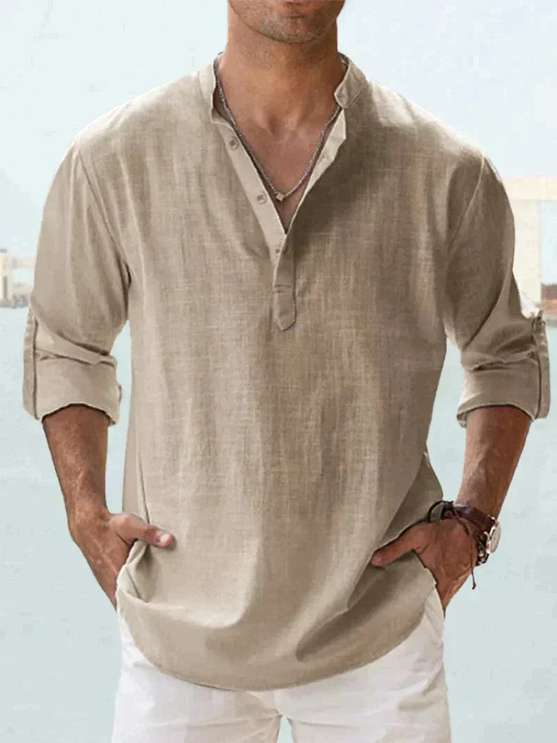 Chemise en lin homme décontractée pour un confort optimal 14