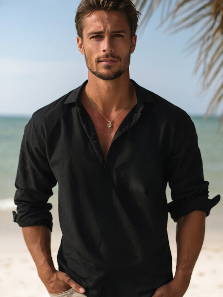 Chemise en lin homme décontractée pour un confort optimal 3