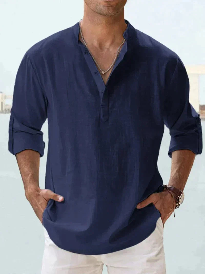 Chemise en lin homme décontractée pour un confort optimal 5