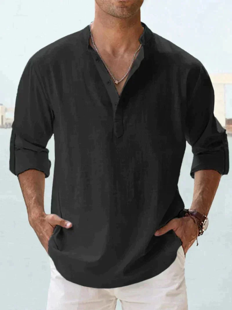 Chemise en lin homme décontractée pour un confort optimal 7