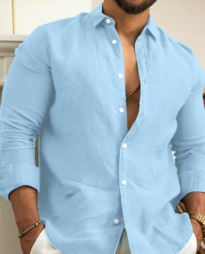 Chemise en lin homme élégante avec design stylé 3