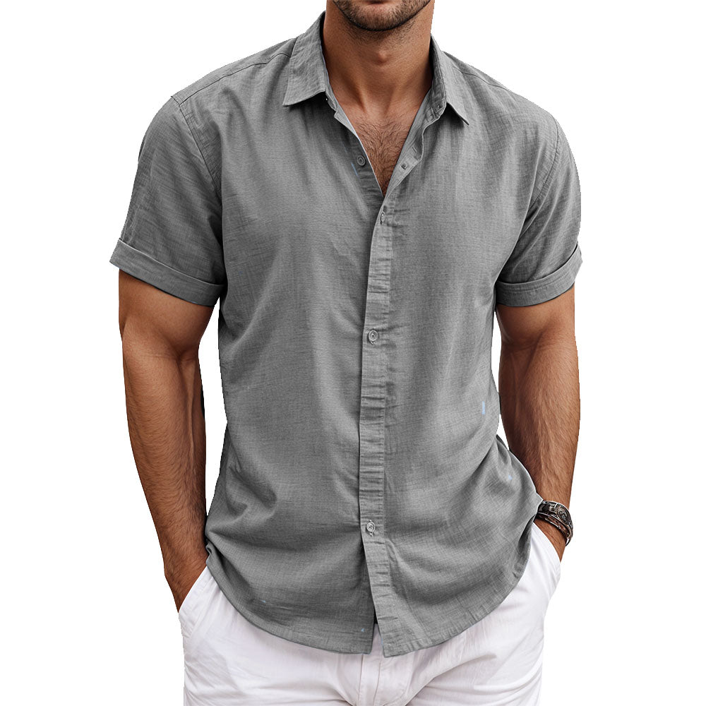 Chemise en lin homme élégante et respirante 2