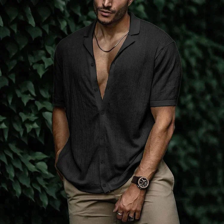 Chemise en lin homme estivale avec coupe flatteuse 17