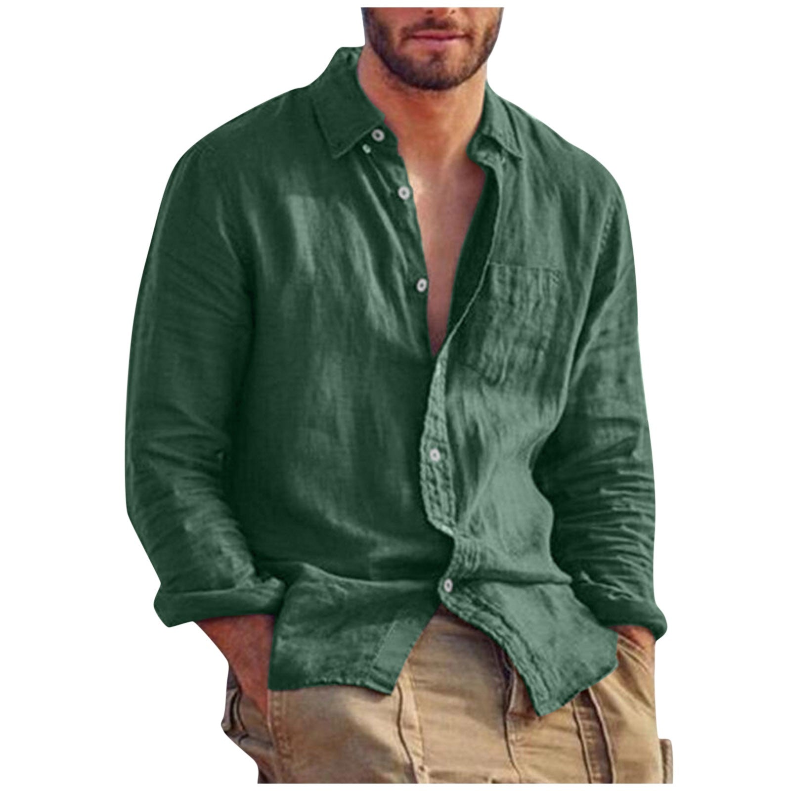 Chemise en lin homme respirante pour un style confortable 2