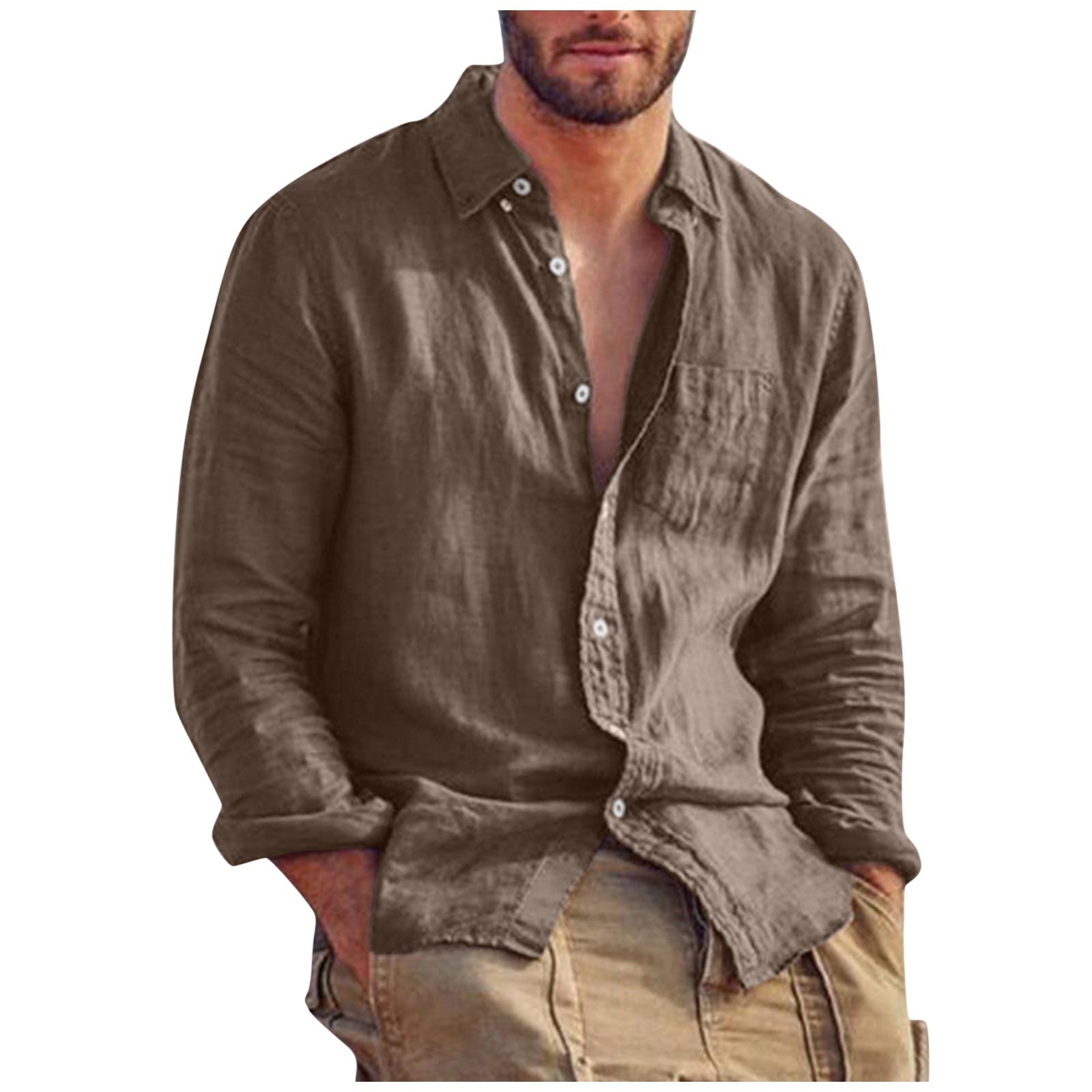Chemise en lin homme respirante pour un style confortable 3