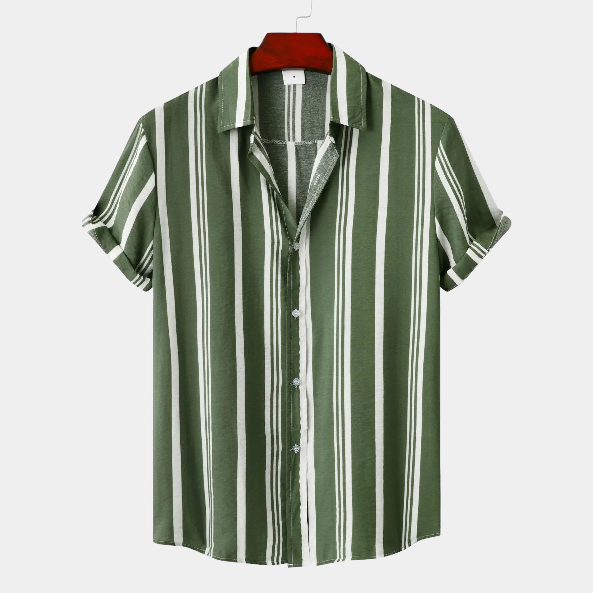Chemise en lin rayée homme élégante, coupe classique 6