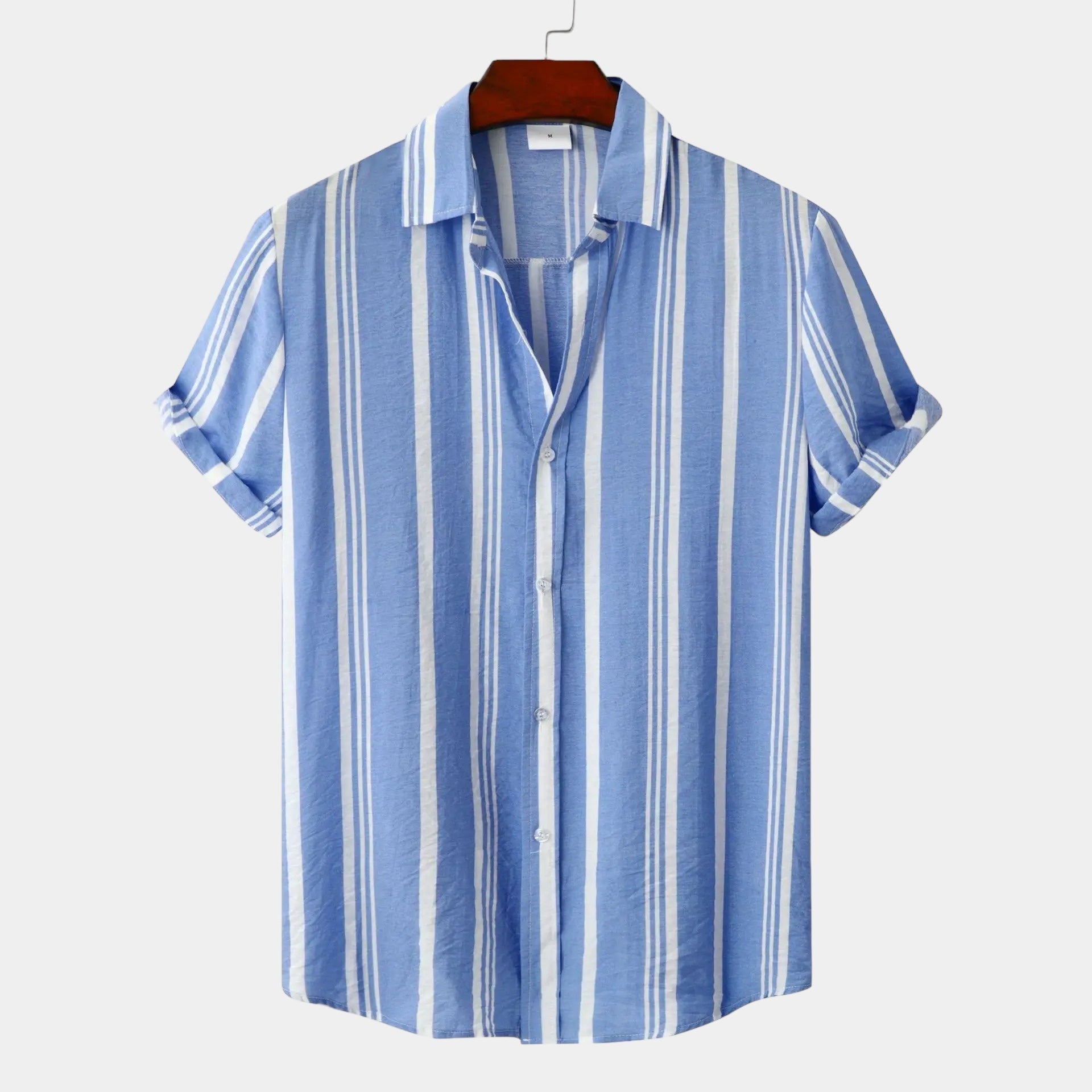 Chemise en lin rayée homme élégante, coupe classique 8