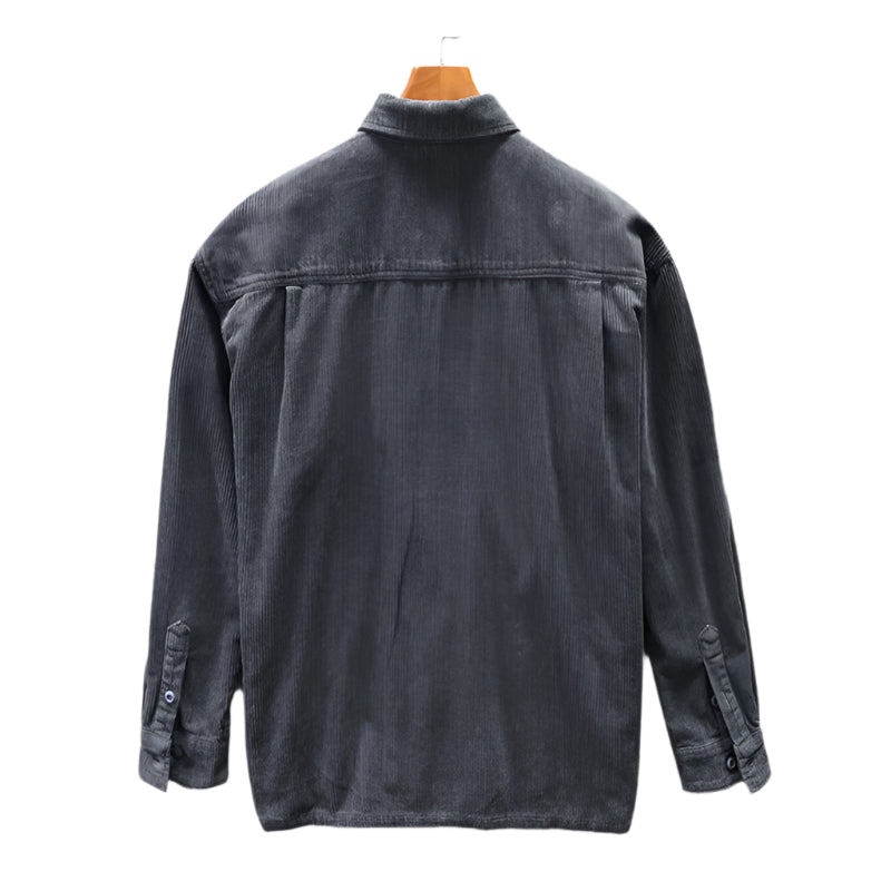 Chemise en velours côtelé homme 100% coton classique 4