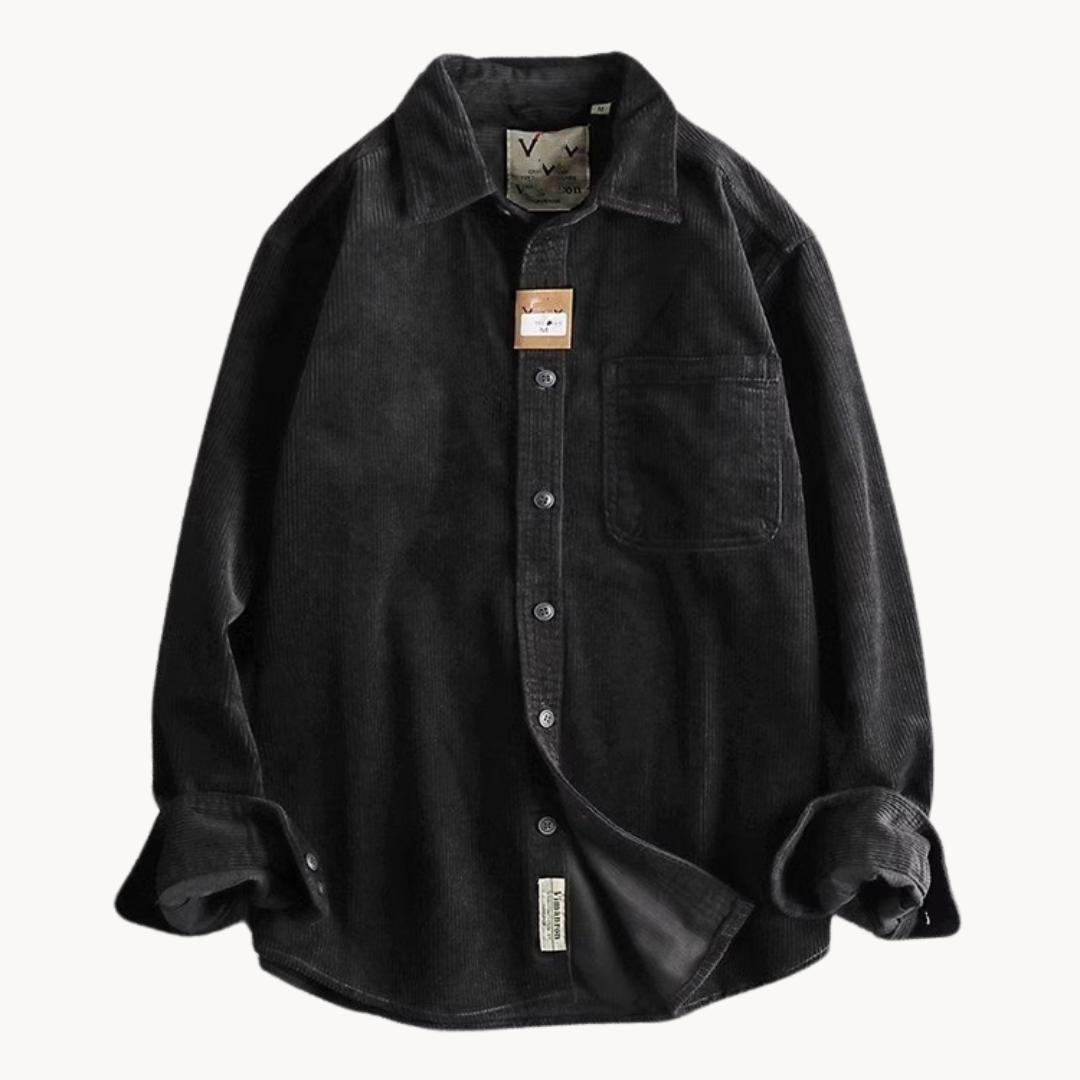 Chemise en velours côtelé pour homme en coton classique 10