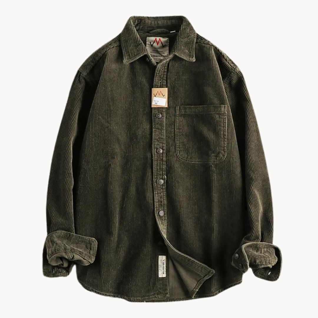 Chemise en velours côtelé pour homme en coton classique 11