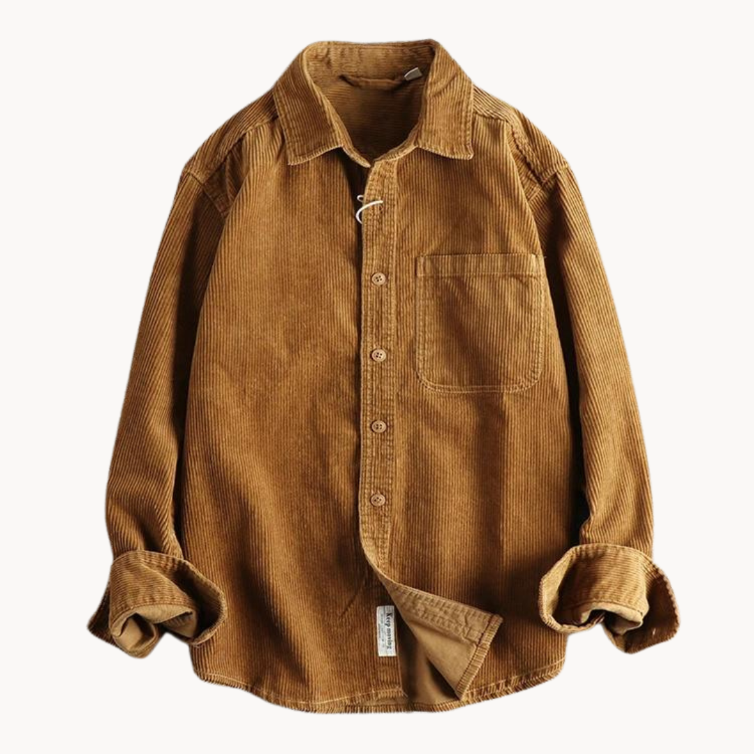 Chemise en velours côtelé pour homme en coton classique 12