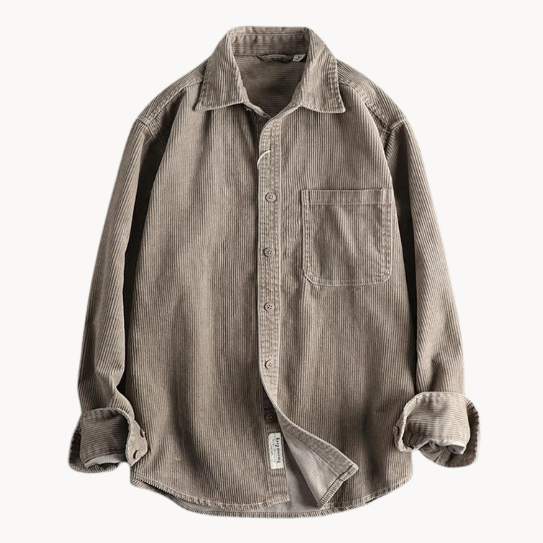 Chemise en velours côtelé pour homme en coton classique 13