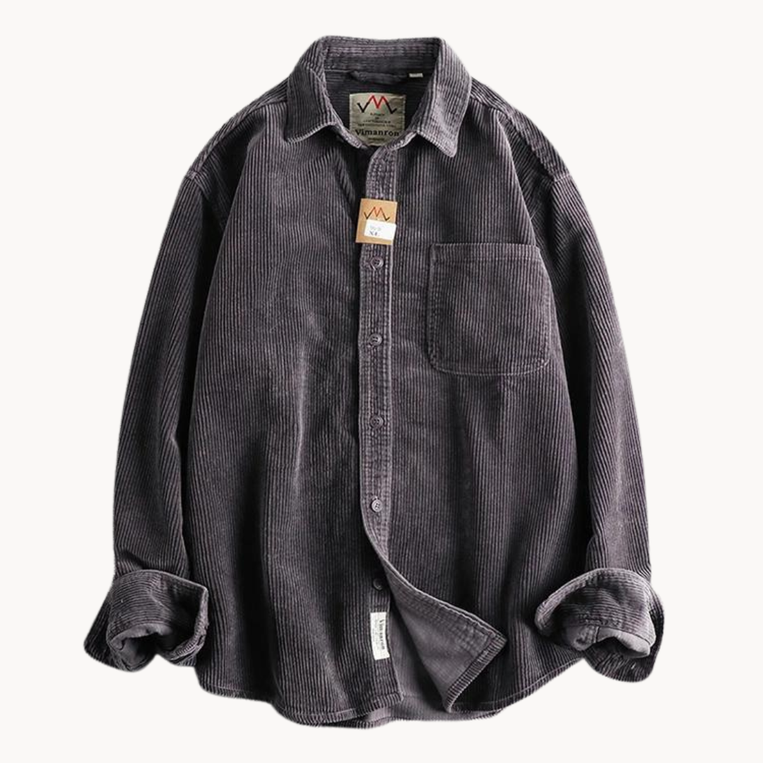 Chemise en velours côtelé pour homme en coton classique 14