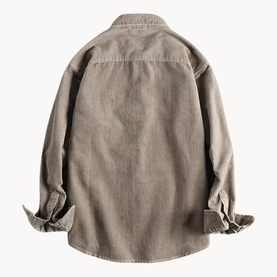 Chemise en velours côtelé pour homme en coton classique 2
