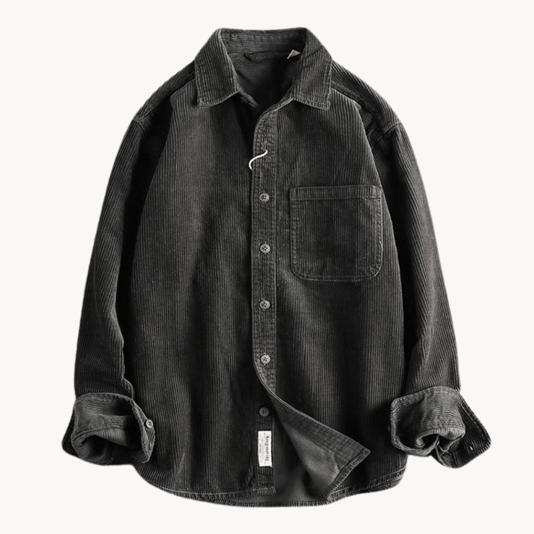 Chemise en velours côtelé pour homme en coton classique 6