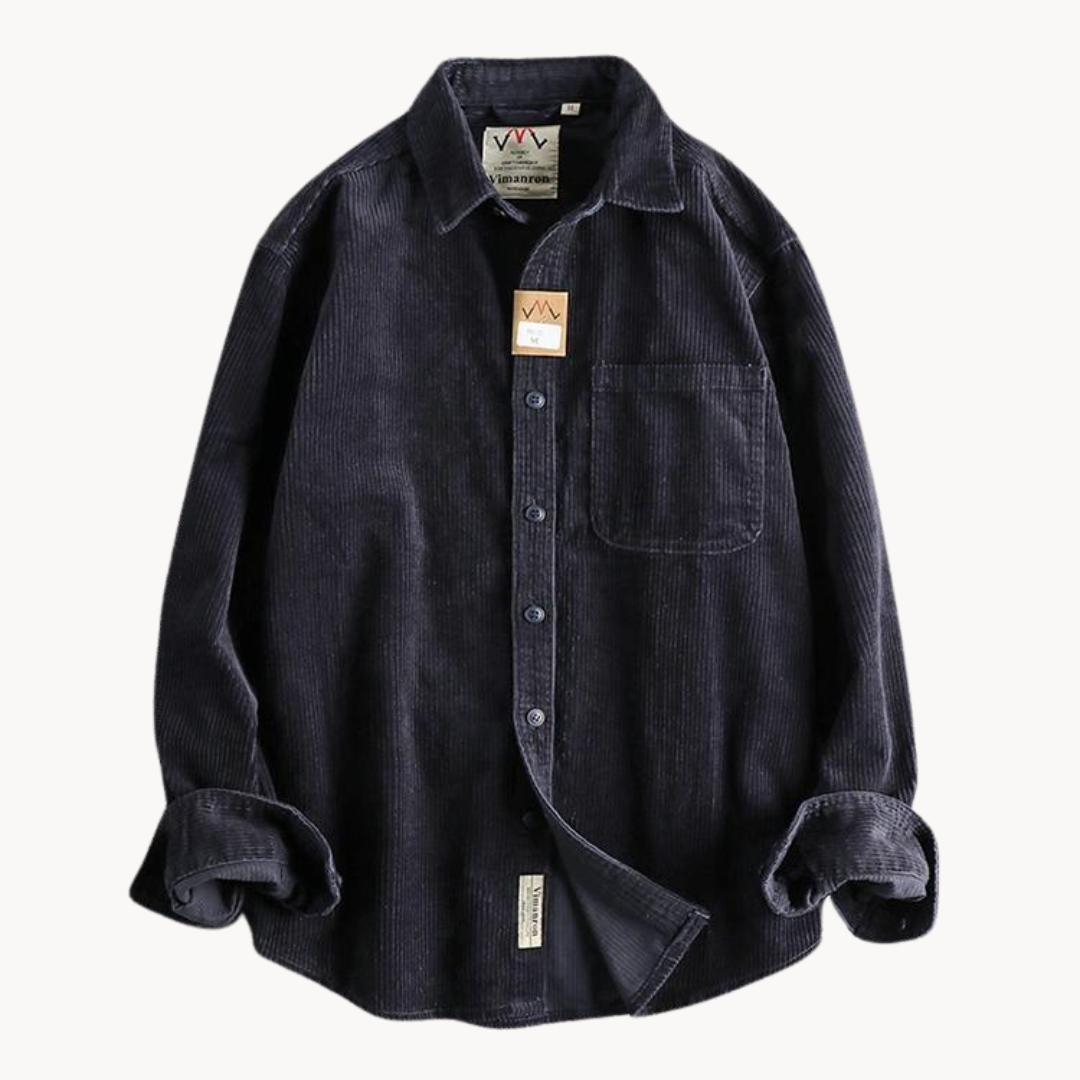 Chemise en velours côtelé pour homme en coton classique 7