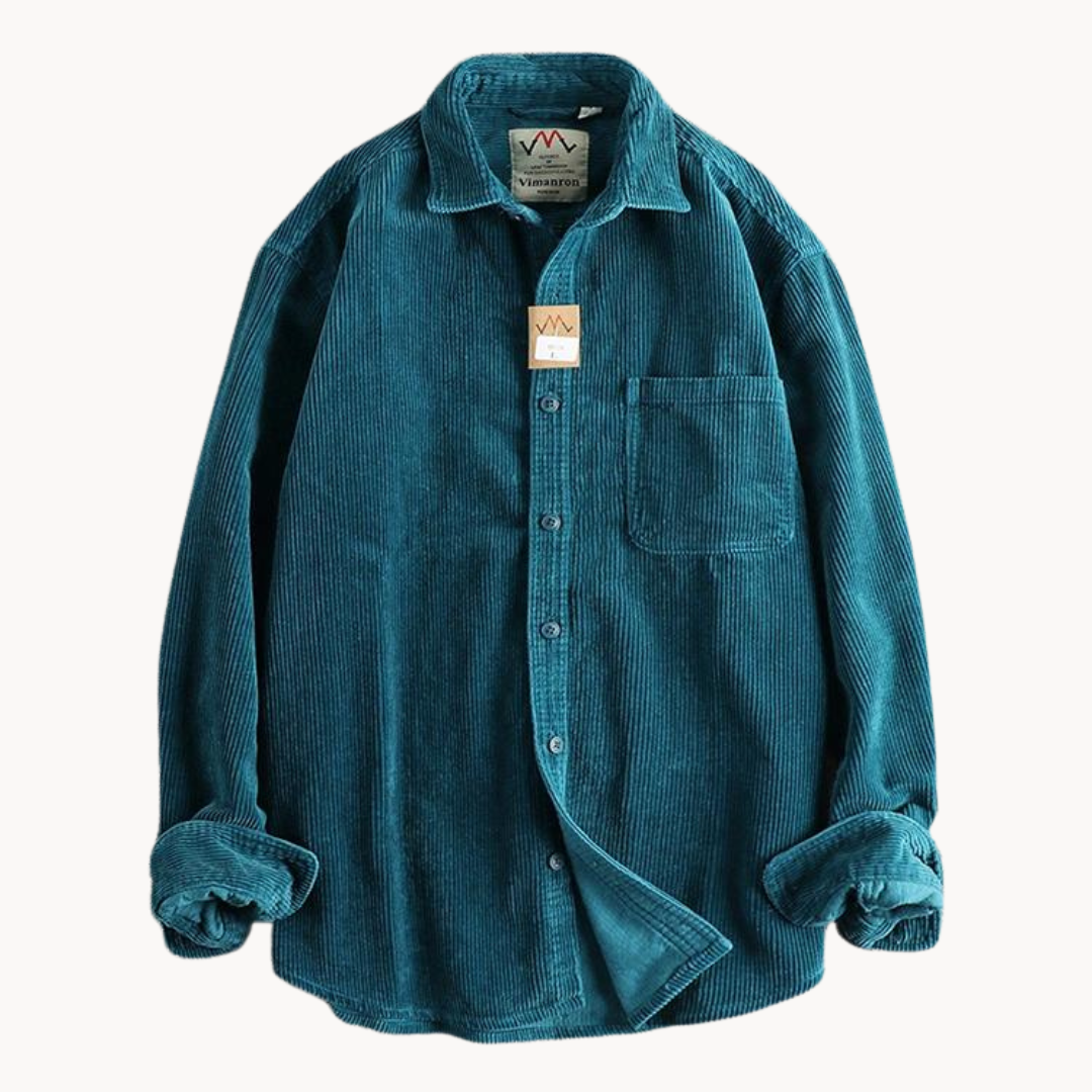 Chemise en velours côtelé pour homme en coton classique 8