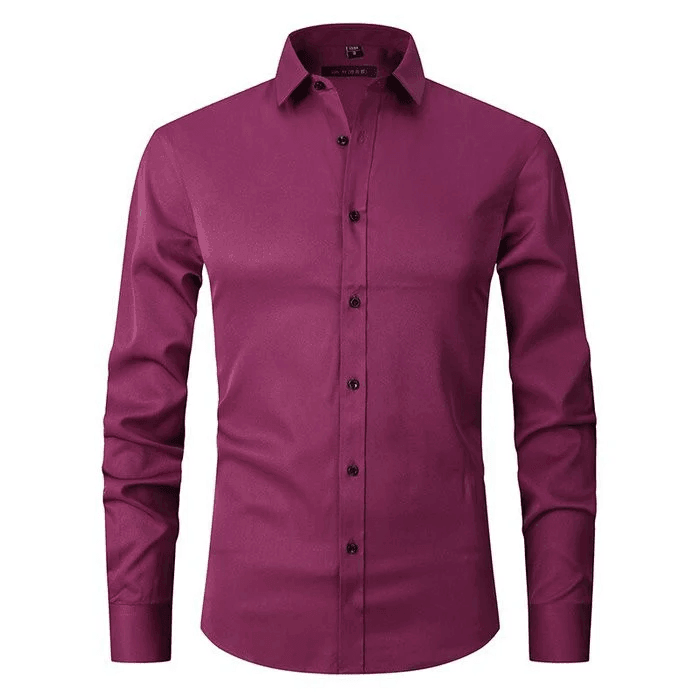 Chemise habillée ajustée en coton pour homme à manches longues 10