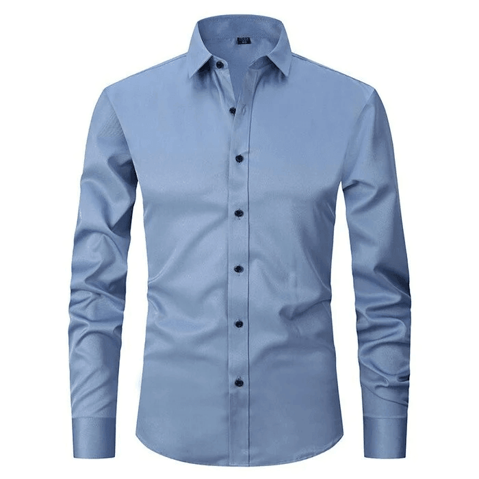 Chemise habillée ajustée en coton pour homme à manches longues 3