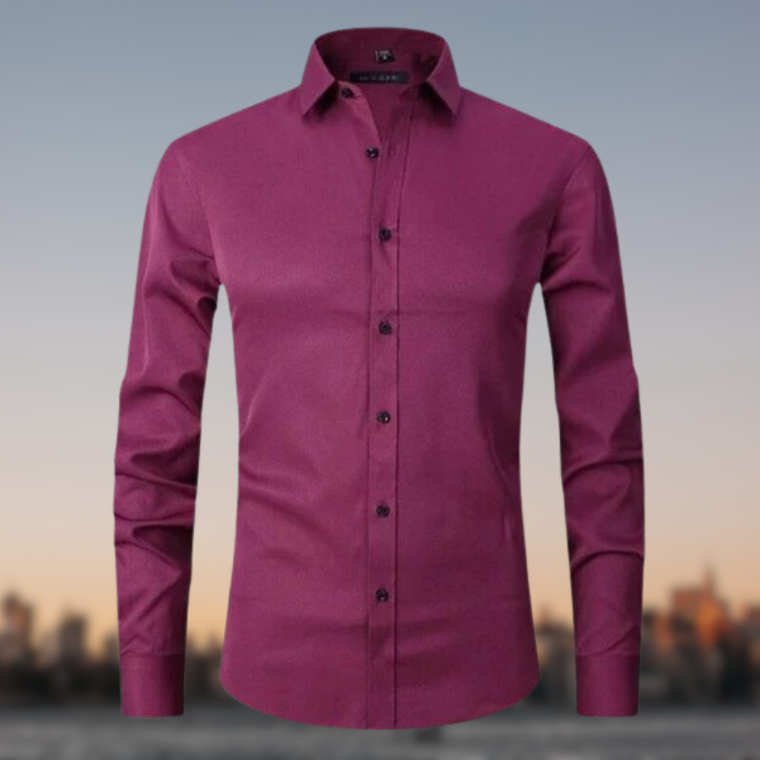 Chemise habillée ajustée pour homme en tissu respirant 10