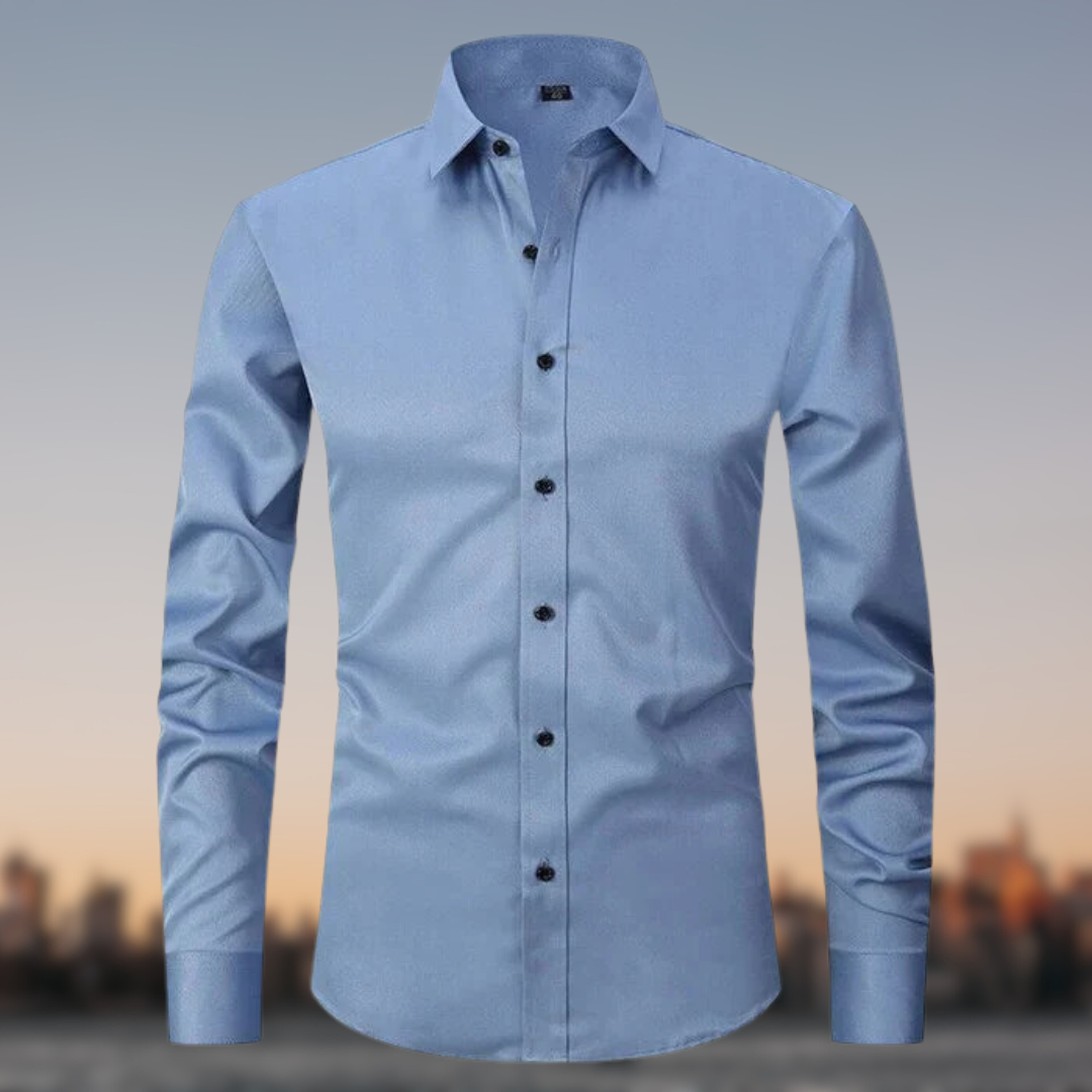 Chemise habillée ajustée pour homme en tissu respirant 2