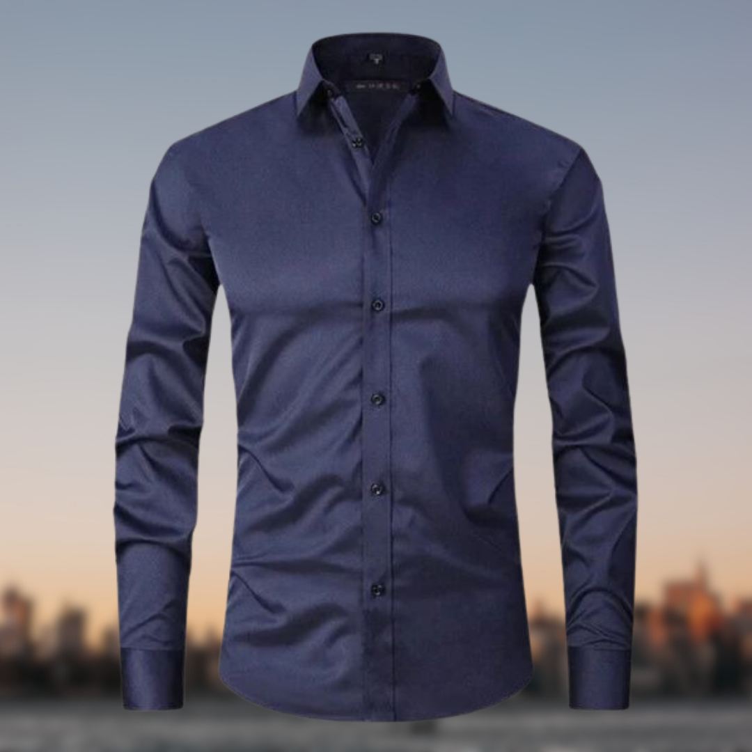 Chemise habillée ajustée pour homme en tissu respirant 3