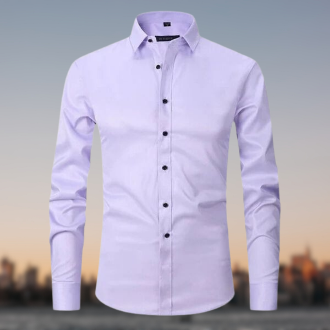 Chemise habillée ajustée pour homme en tissu respirant 6