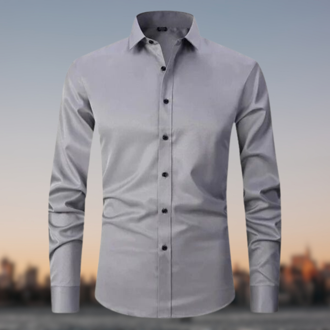 Chemise habillée ajustée pour homme en tissu respirant 8