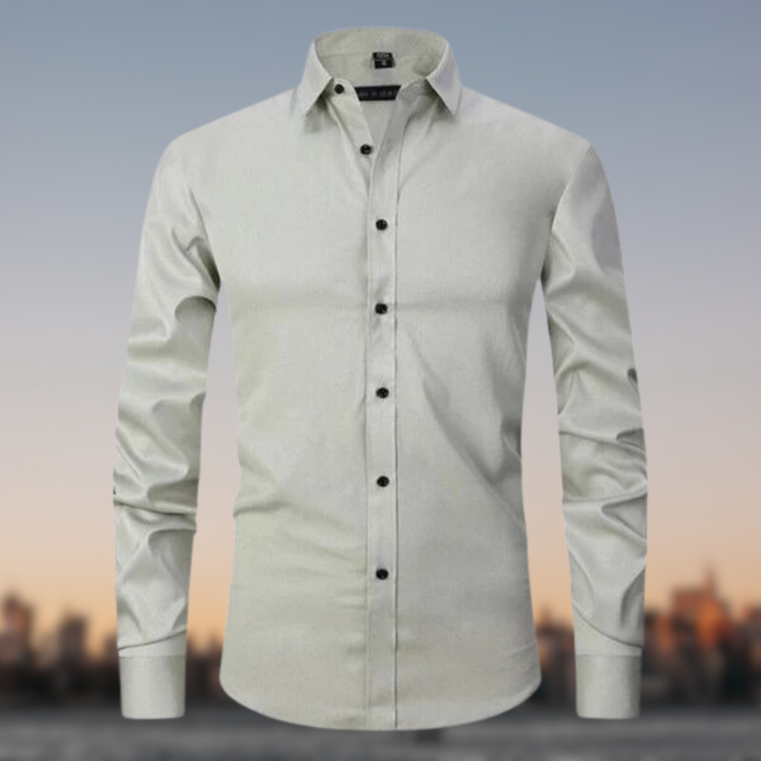Chemise habillée ajustée pour homme en tissu respirant 9