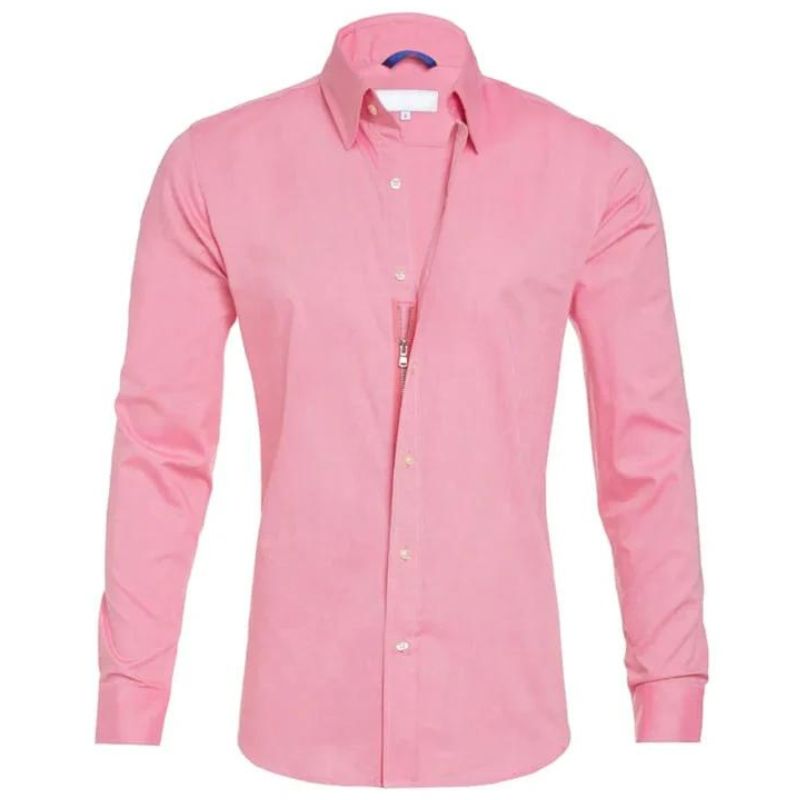 Chemise homme élégante avec fermeture éclair anti-rides 12