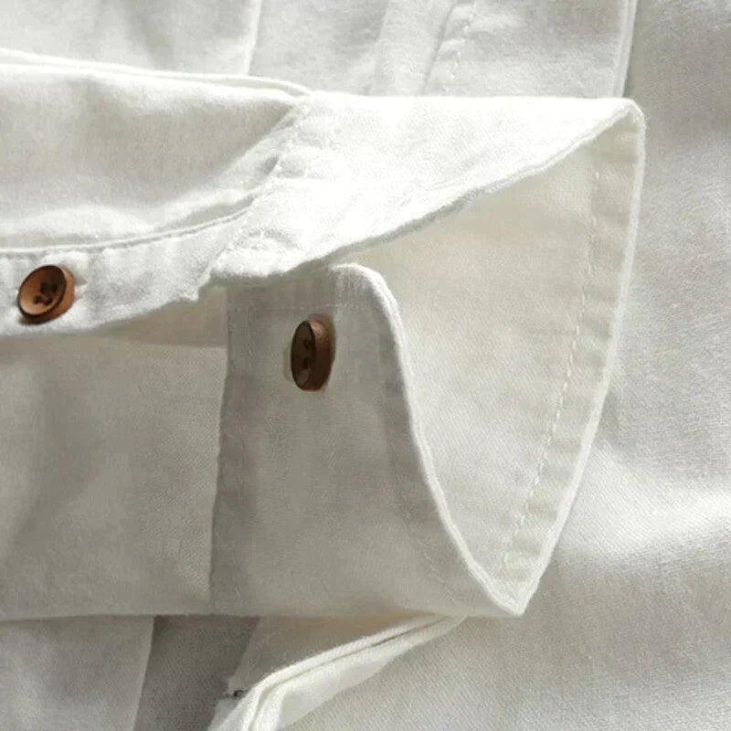 Chemise homme en coton à col mandarin élégant 4