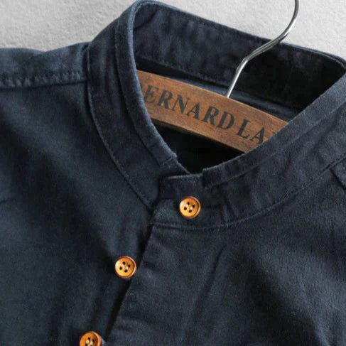 Chemise homme en coton à col mandarin élégant 7