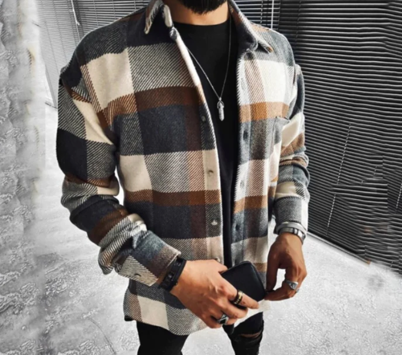 Chemise moderne en coton pour homme avec motif stylé 3