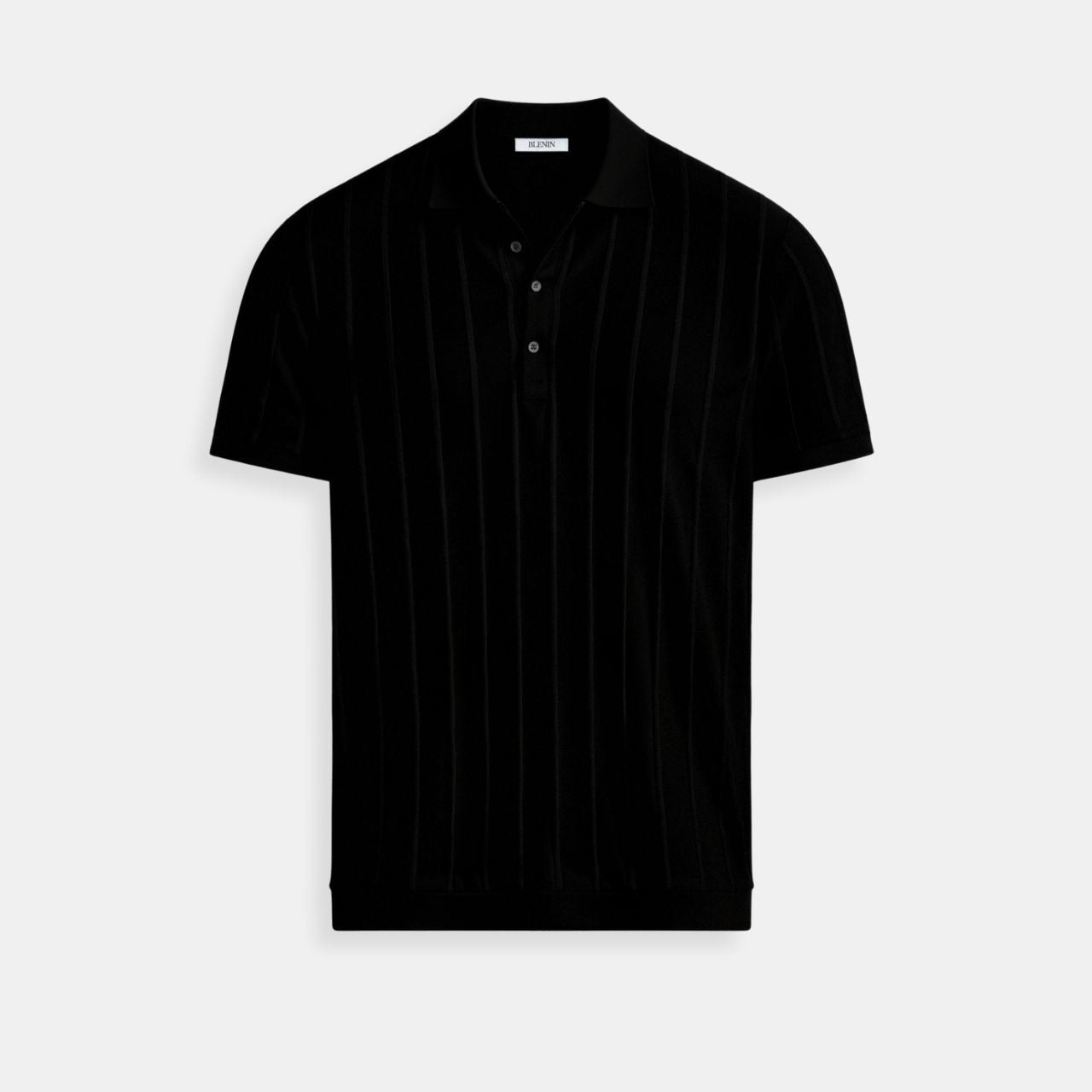 Chemise polo à rayures pour homme en coton ajustée 4