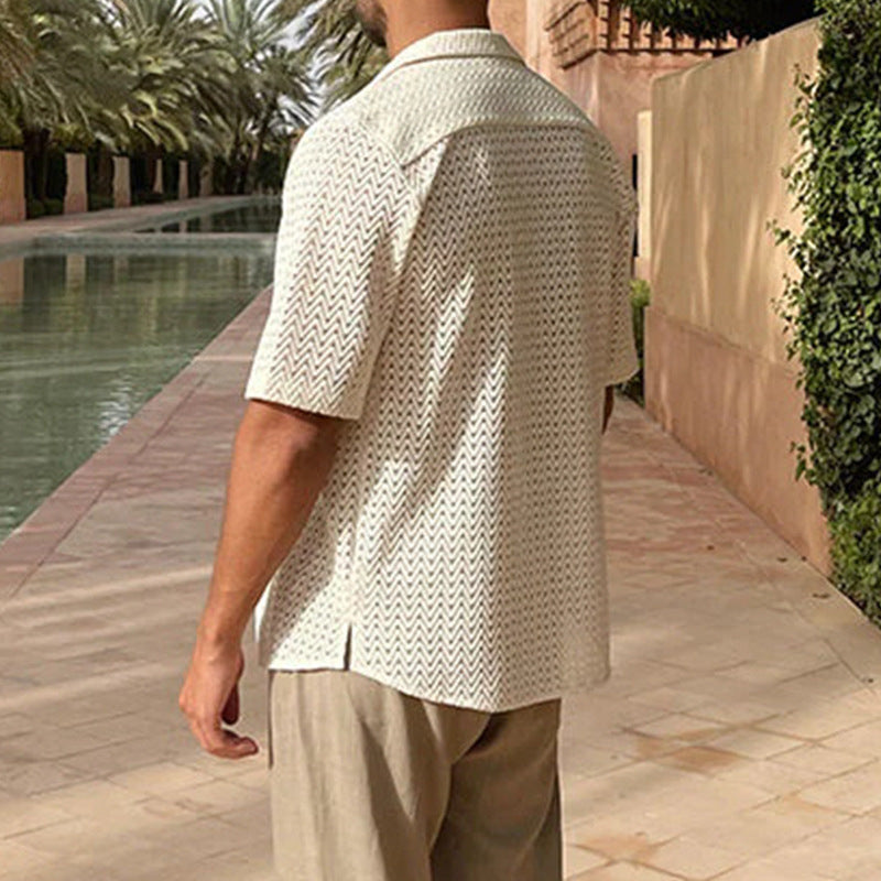 Gilet en tricot homme à manches courtes, coupe ajustée 2